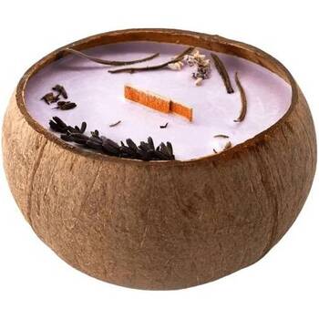 Svíčka v kokosu - vůně levandule